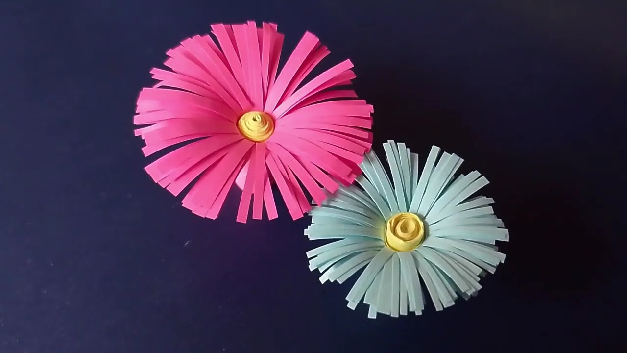 Gänseblümchen ganz einfach aus Papier basteln