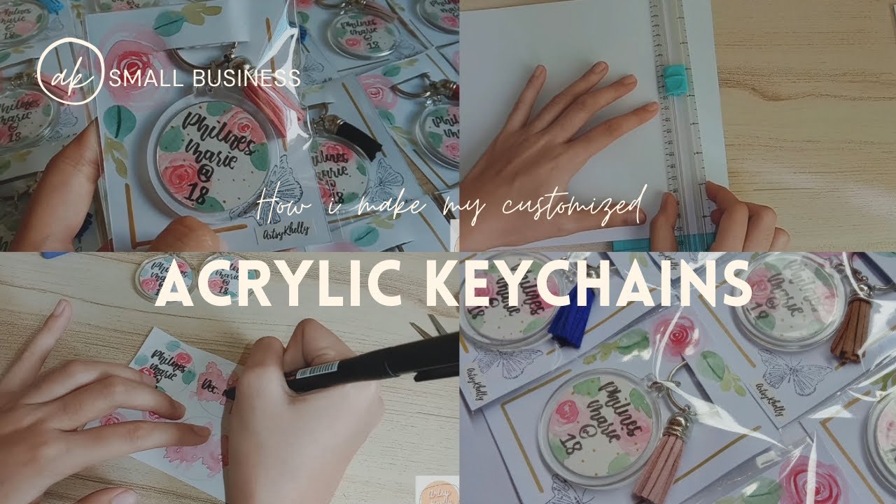 How i make my customized acrylic keychains// small business (Philippines)