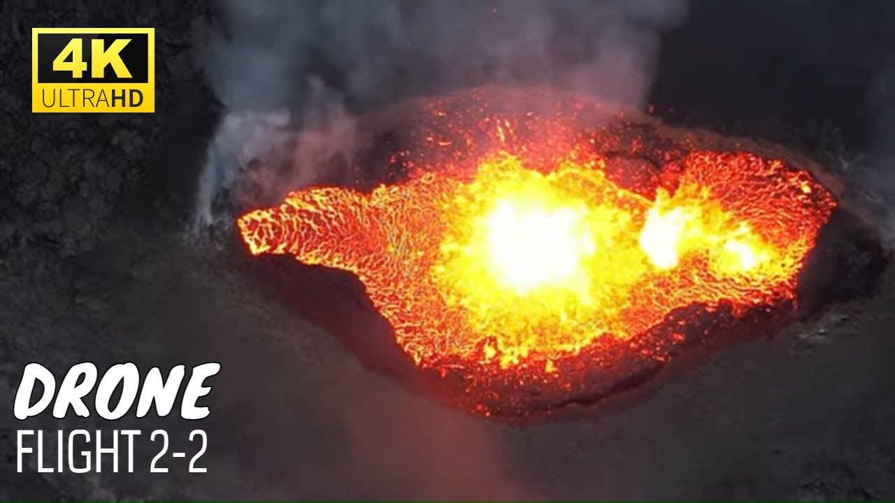 The Last Days of 2023 Eruption? DRONE hovers right above the crater. 4K Trip 7