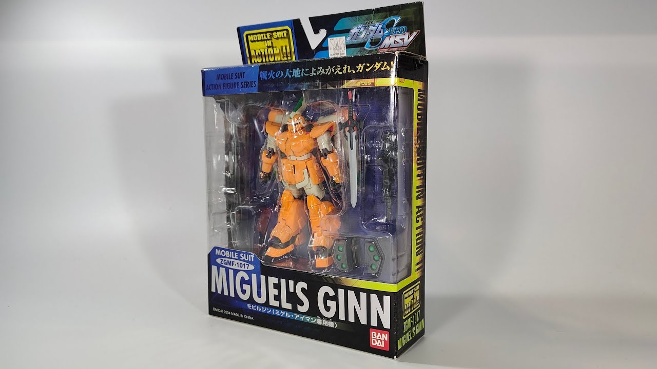 Unboxing Bandai Mobile Suit in Action Gundam Seed Miguel's GINN