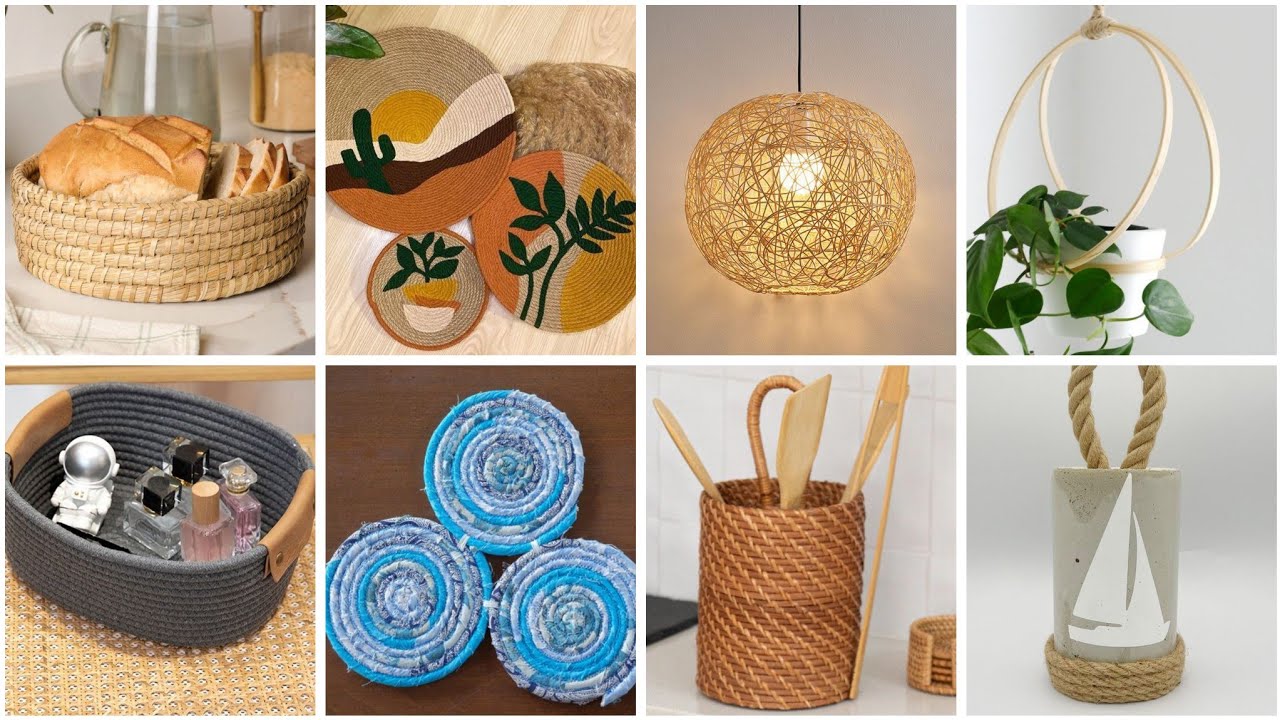 8 دقائق ابداع ✨ عندك خيوط و علب كرتون  اصنعي منظمات recyclage des cartons #diy DIYrangement#storage