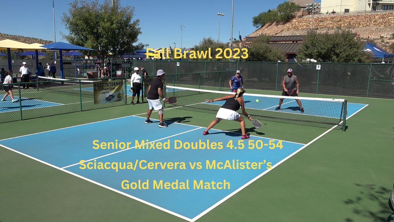 Fall Brawl 2023 Senior Mixed Doubles 4.5 50-54 Sciacqua/Cervera vs McAlister's Gold Medal Match