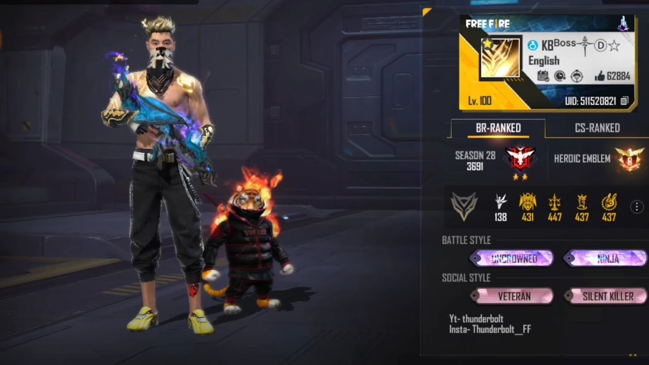 Top 10 highest level player in Free Fire first player 100 level