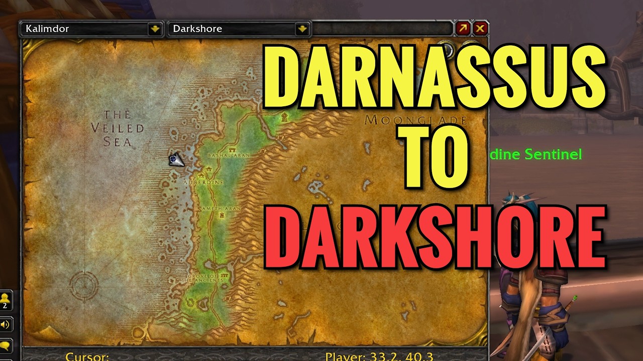 How To Get To Darkshore From Darnassus (WoW Classic)