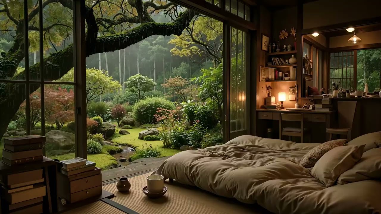 Relaxing Piano Music - Peaceful Piano Music in the Warm Bedroom, Stress Relief