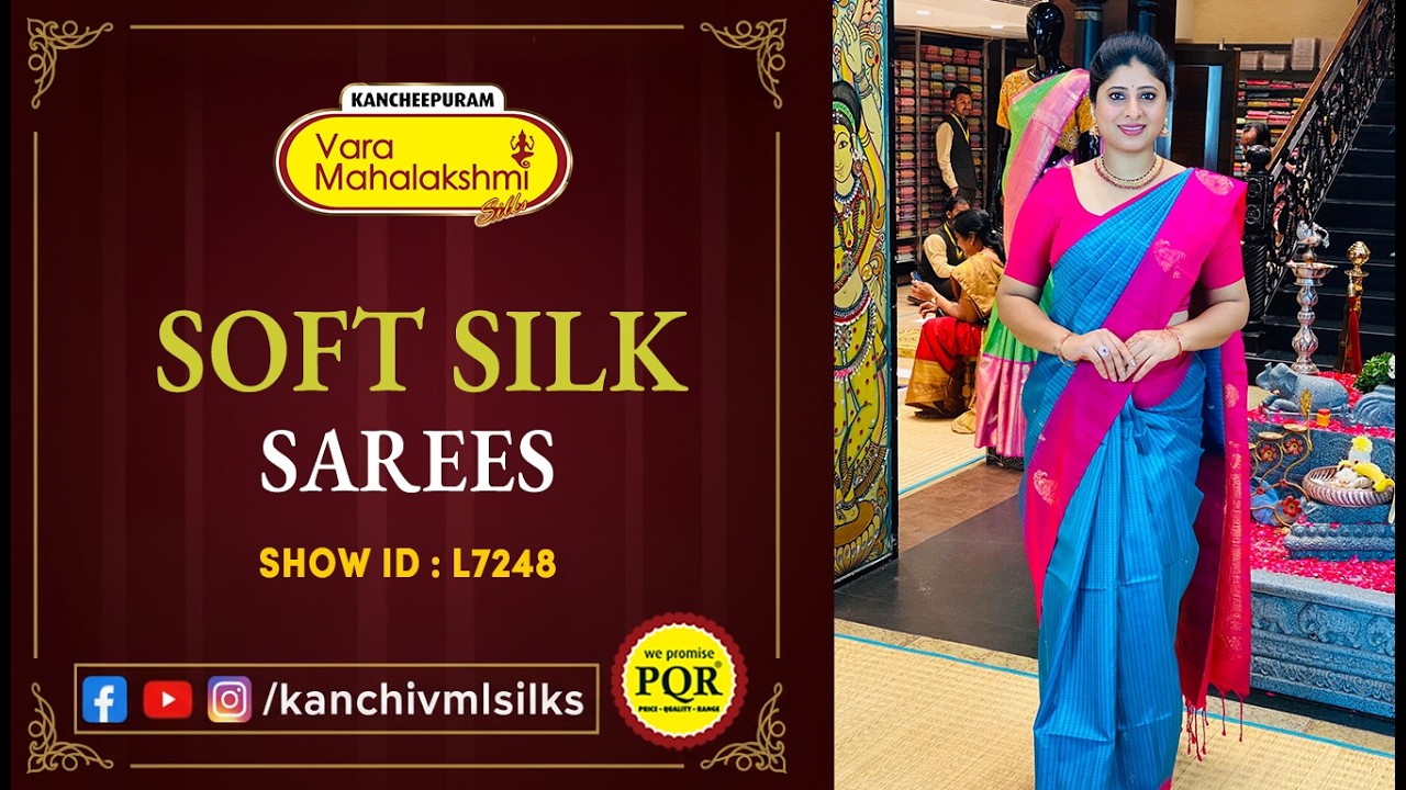 Soft Silk Sarees Collection | WhatsApp Number 89 0001 0002 | Kancheepuram Varamahalakshmi Silks LIVE