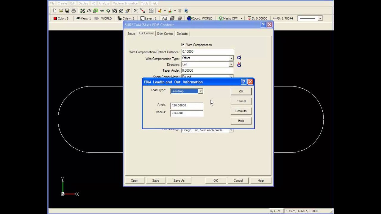 SURFCAM Tutorial - Wire EDM: 2-Axis XY