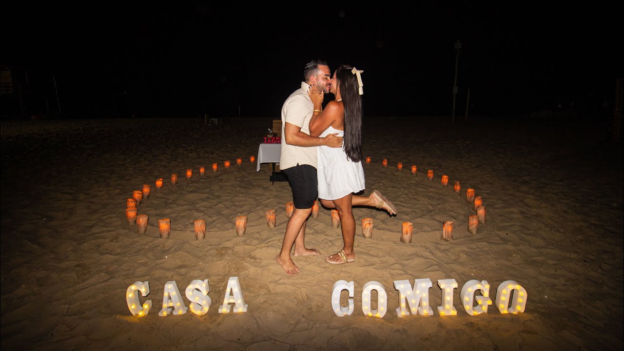Pedido de casamento surpresa no restaurante Sambass Kennedy & Emilly em Morro de São Paulo 🥹♥️🥂🍾💍