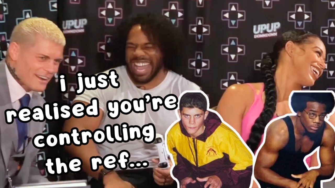 cody rhodes just trying to play wwe 2k with bianca belair but his high school rival is the ref