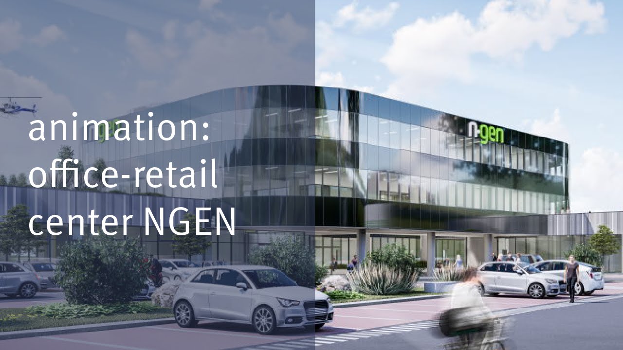 Visualisation of Office-retail center NGEN in Žirovnica