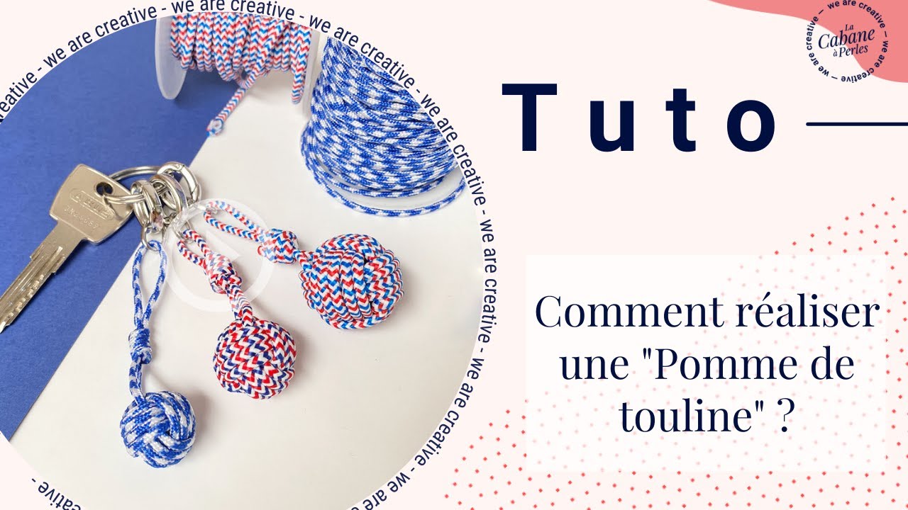 Tuto :  Créer un porte clef pomme de Touline en Paracorde