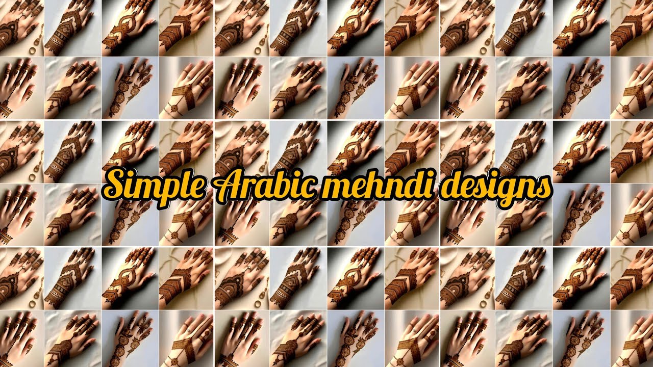 Simple Arabic mehndi designs for back hands/Aesthetic mehndi design back side/Mehandi ka design 