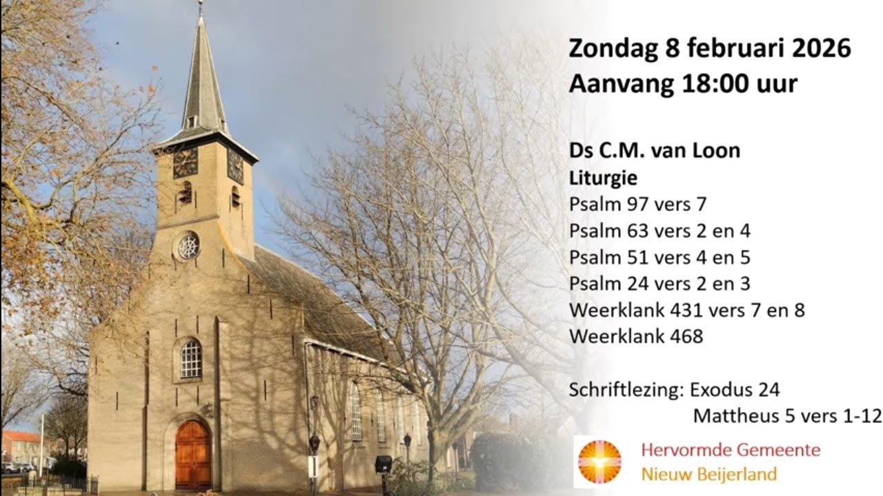 Live uitzending Hervormde Gemeente Nieuw-Beijerland