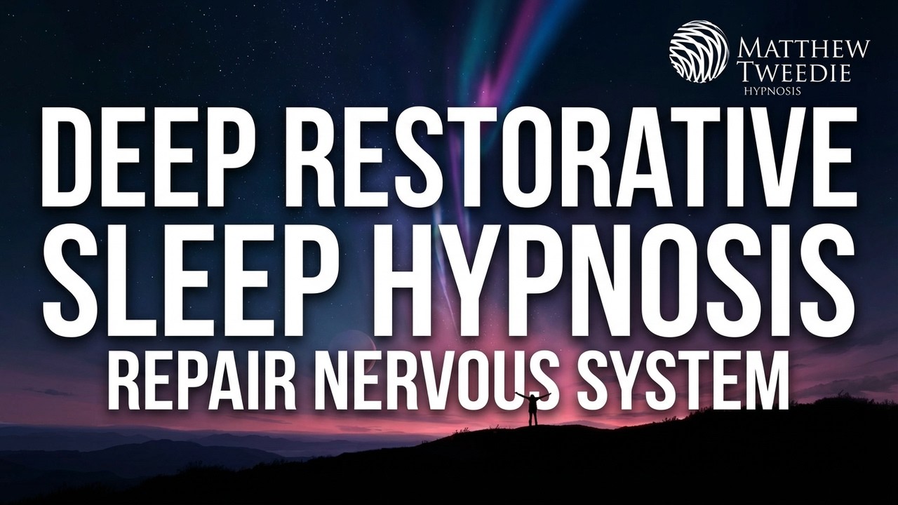 Sleep Hypnosis for Nervous System and Cortisol Repair (Black Screen) | Deep Stress Recovery