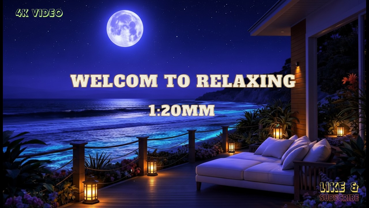 The sound of ocean waves and piano soothes the mind🌃🌊🌌/music for sleeping and relaxing