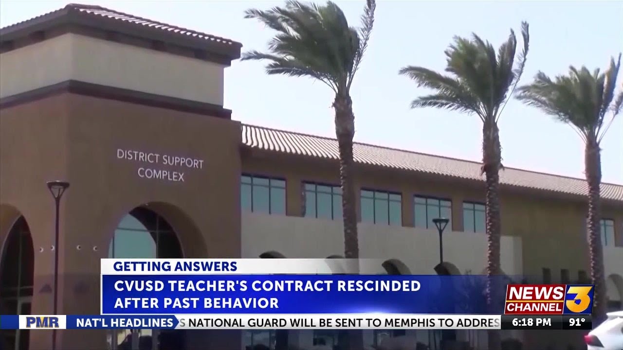 EXCLUSIVE: CVUSD instructor's contract rescinded after inappropriate behavior found at past district