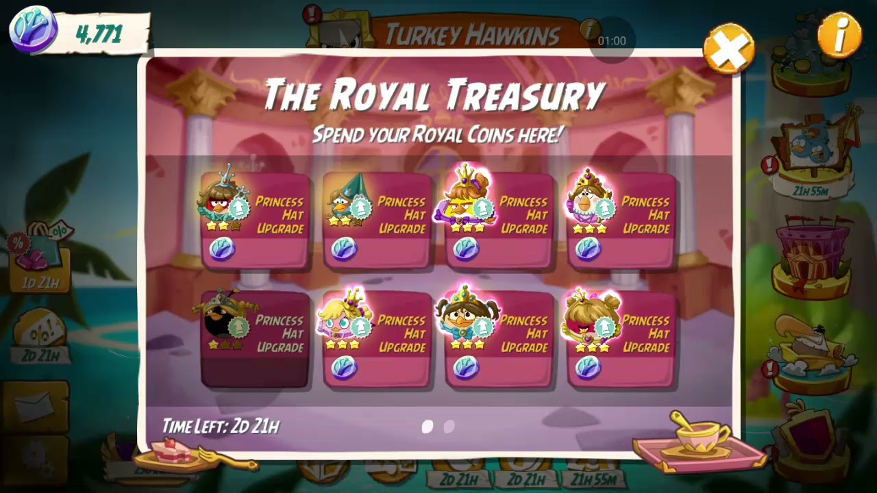 Angry Birds 2 AB2 Princess Hats 2nd Teir Upgradation of Many Birds New Hat Set Upgradeable Hats