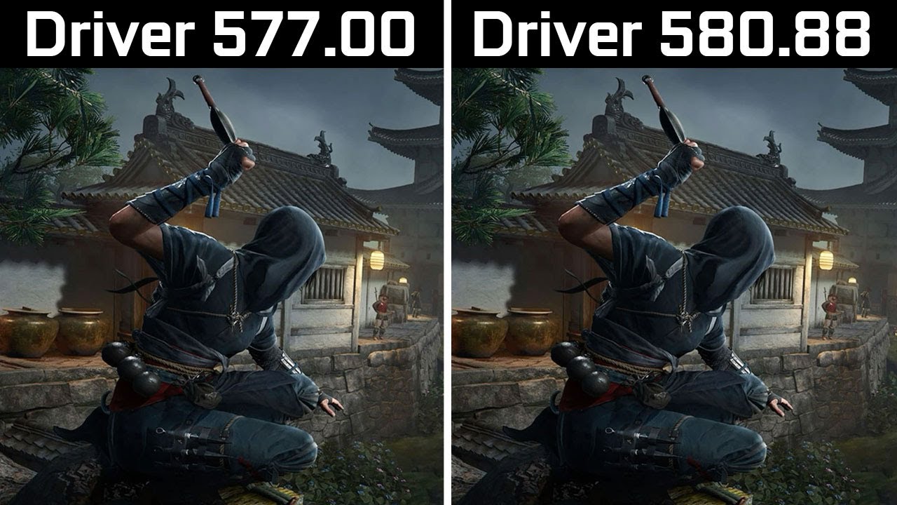 Nvidia Driver 577.00 vs Nvidia Driver 580.88 - Test in 8 Games