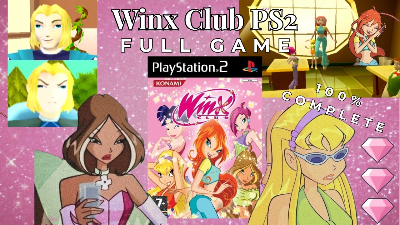 Winx Club PS2 Longplay, Gamplay, Playthrough - 100% complete playstation 2 game!!
