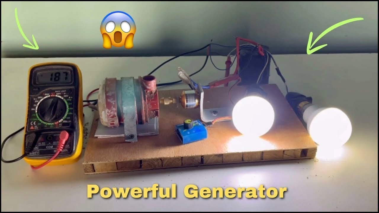 खराब Water Pump से बनाया Powerful Generator | DIY Generator