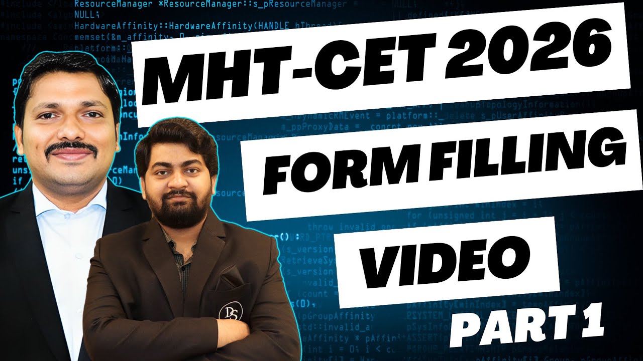 MHT-CET 2026 Form Filling 🔴 Step-by-Step Video Part 1 | Complete Process by Amit Sir | Dinesh Sir