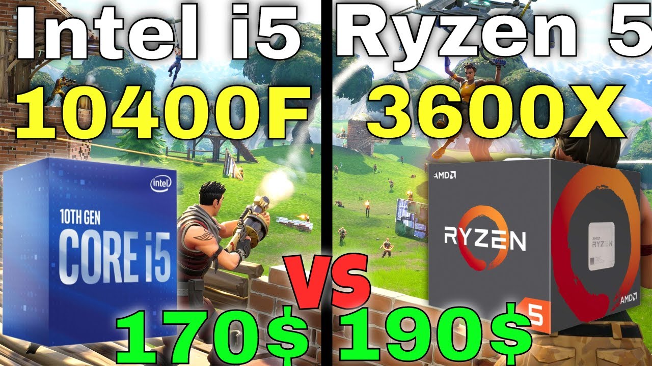 Intel i5 10400F vs Ryzen 5 3600X Gaming Benchmarks with an RTX 2070