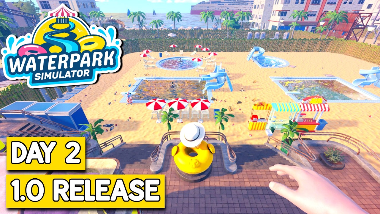 Fixing This CHAOS In Waterpark Simulator 1.0 - Day 2 (Hard Mode)