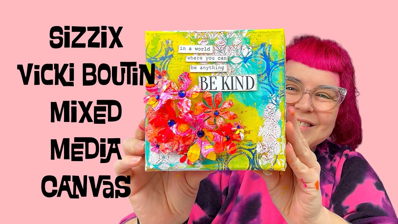 Sizzix Vicki Boutin Холст, смешанная техника