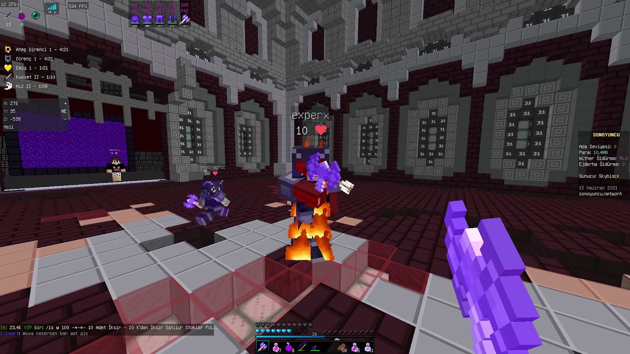 P4 DİA SETLE P8 PARÇALI KESMEK Mİ?? SkyBlock Nether PvP#1