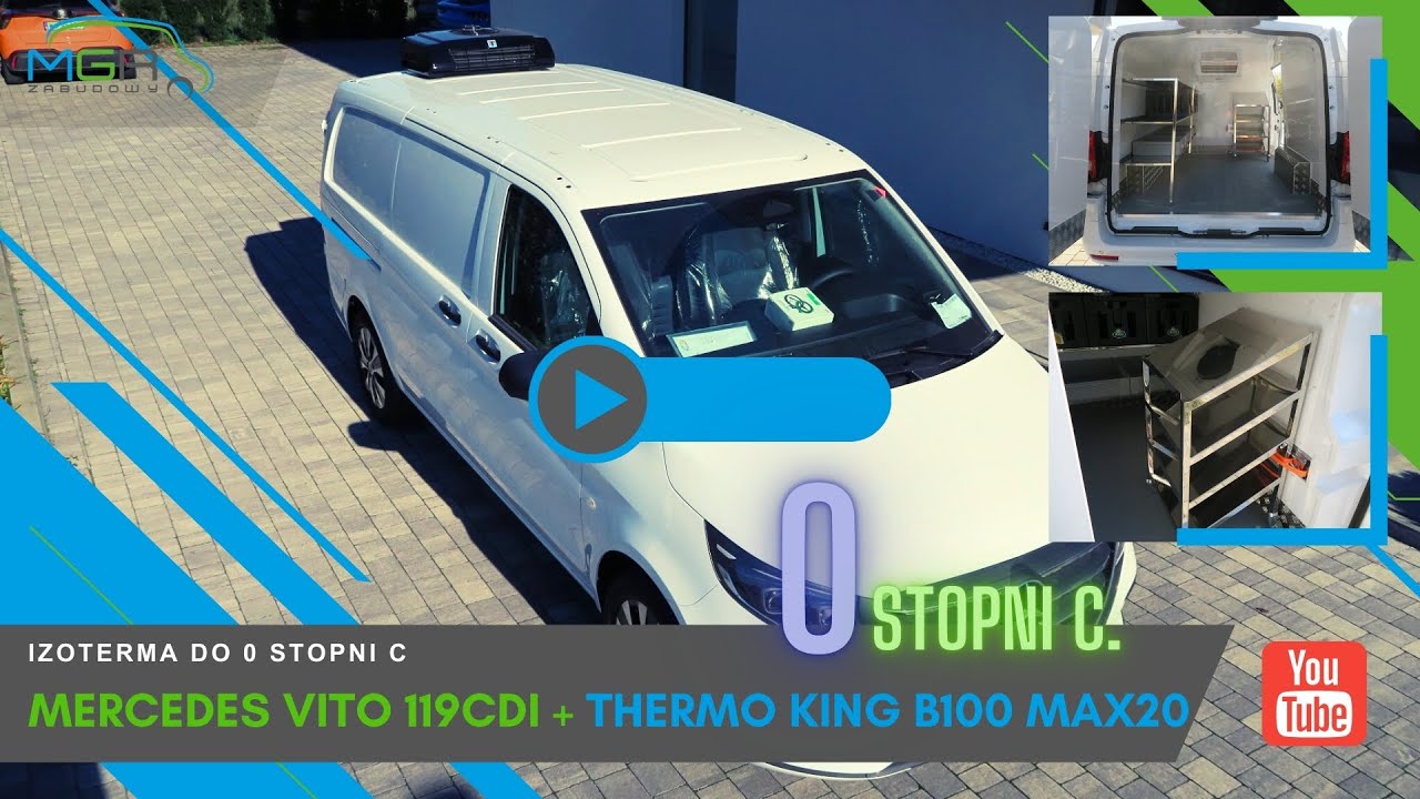 MGR-Zabudowy- Zabudowa izotermiczna do Mercedesa Vito 119 CDI + Thermo King B100 MAX20 230V