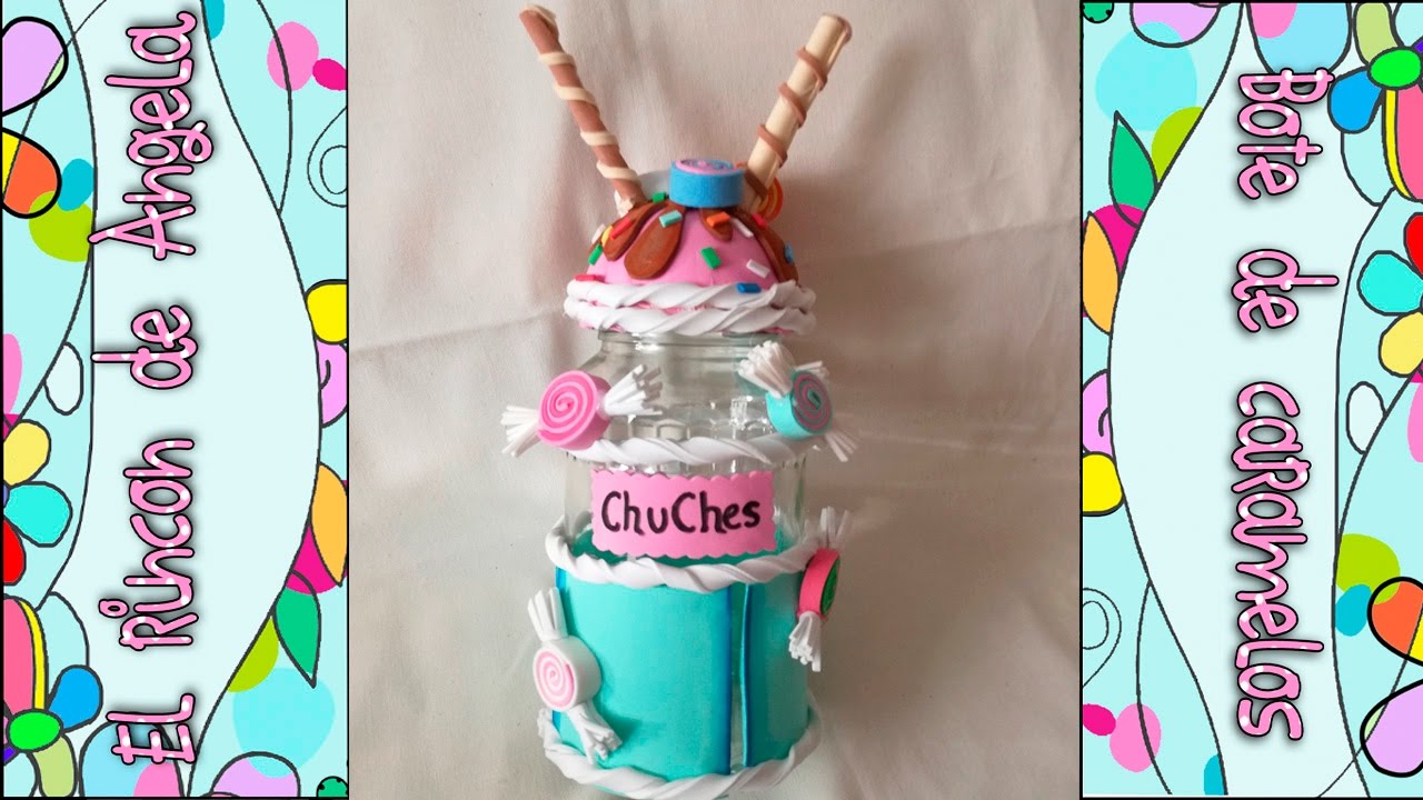 DIY Como decorar un bote de cristal  con goma eva o foamy   Decoracion de helado
