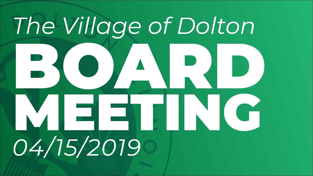 Dolton Board Meeting 4/15/19