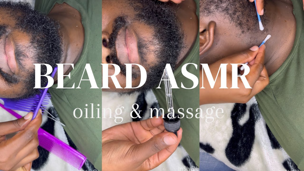 ASMR: Beard Care | Oiling & massaging | Pimple Popping | No Talking      #asmr  #beard