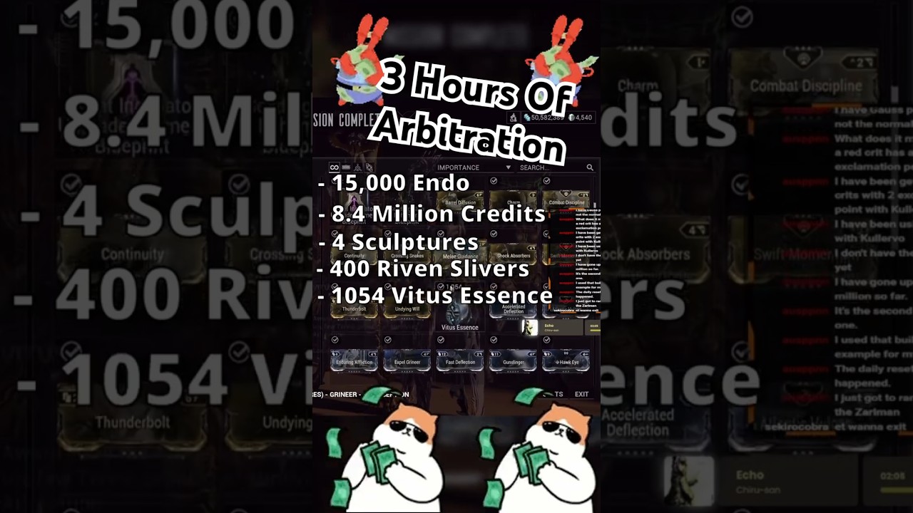 3 HOURS Worth Of LOOT From Warframe Arbitrations #warframe #shorts #twitch