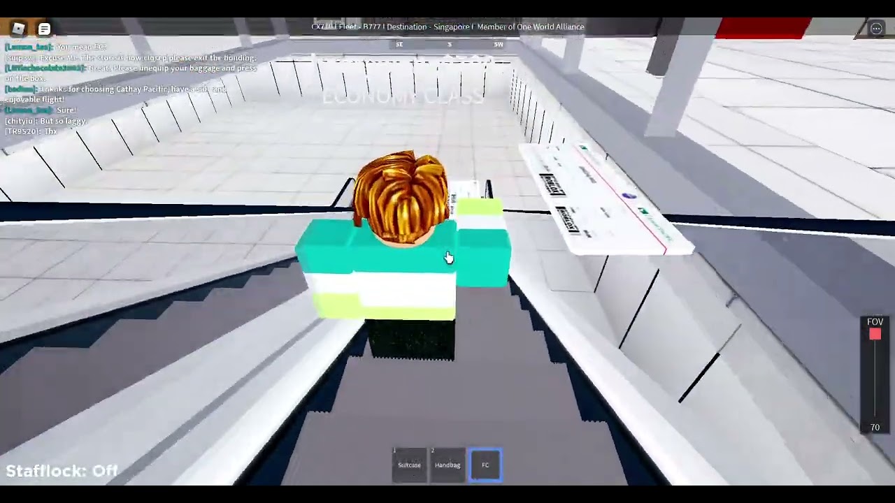 Roblox | Cathay Pacific | CX710 | 777-300ER | Check-in & Boarding (Sadly Disconnected)