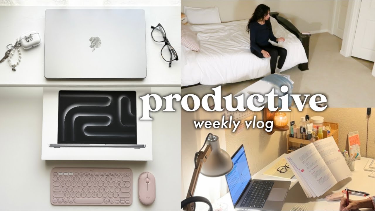 Macbook Pro m3 Unboxing 💻 study nights, productive days, staying active