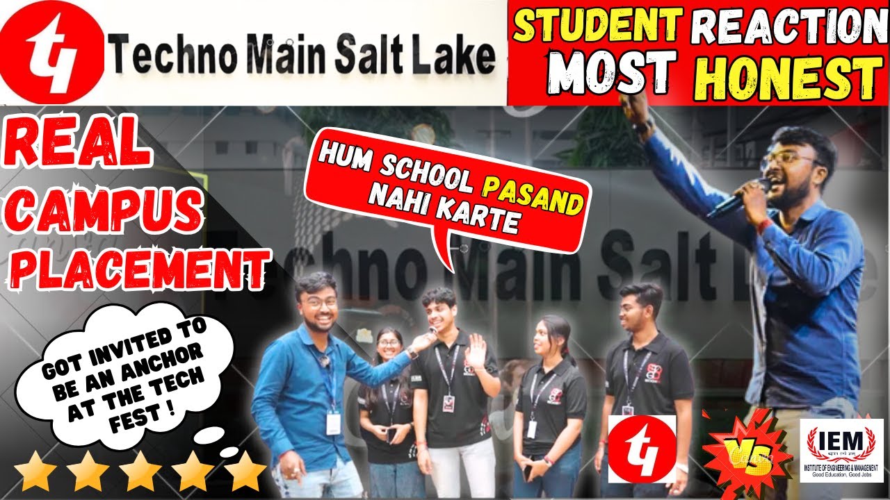Techno Main Salt Lake - Real Campus Placement😱Student Reaction😱 Got Invited🔥2nd Largest Tech Fest🔥