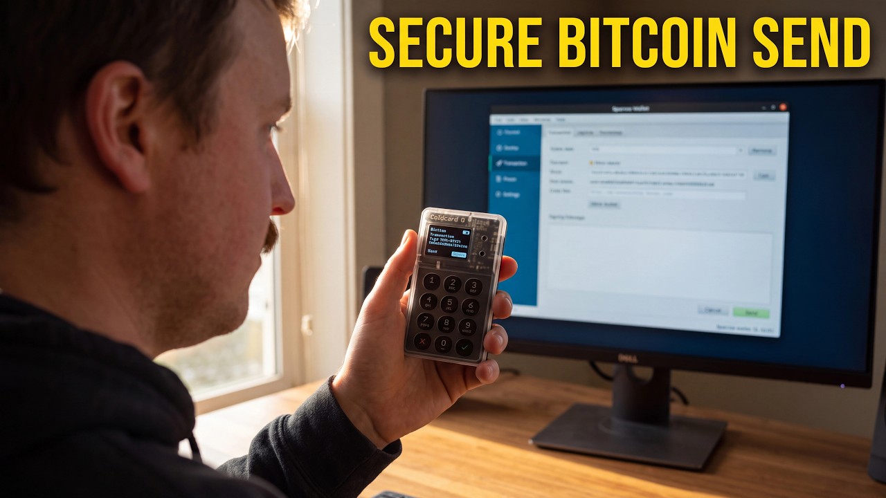 FULL COLDCARD Q Wallet Setup + Receive and send Bitcoin