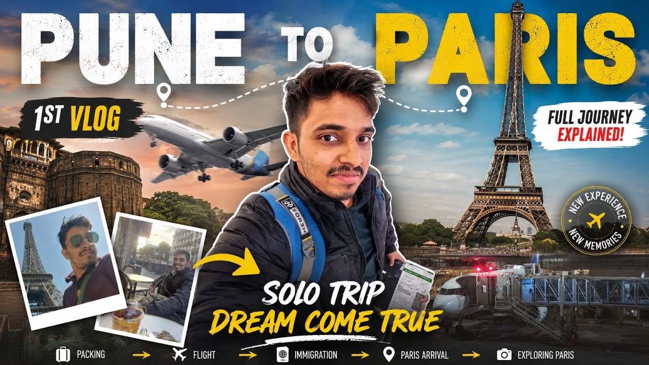Paris 1st Vlog in Marathi | Vivek Traveller | Louvre Museum, Mona Lisa & Eiffel Tower