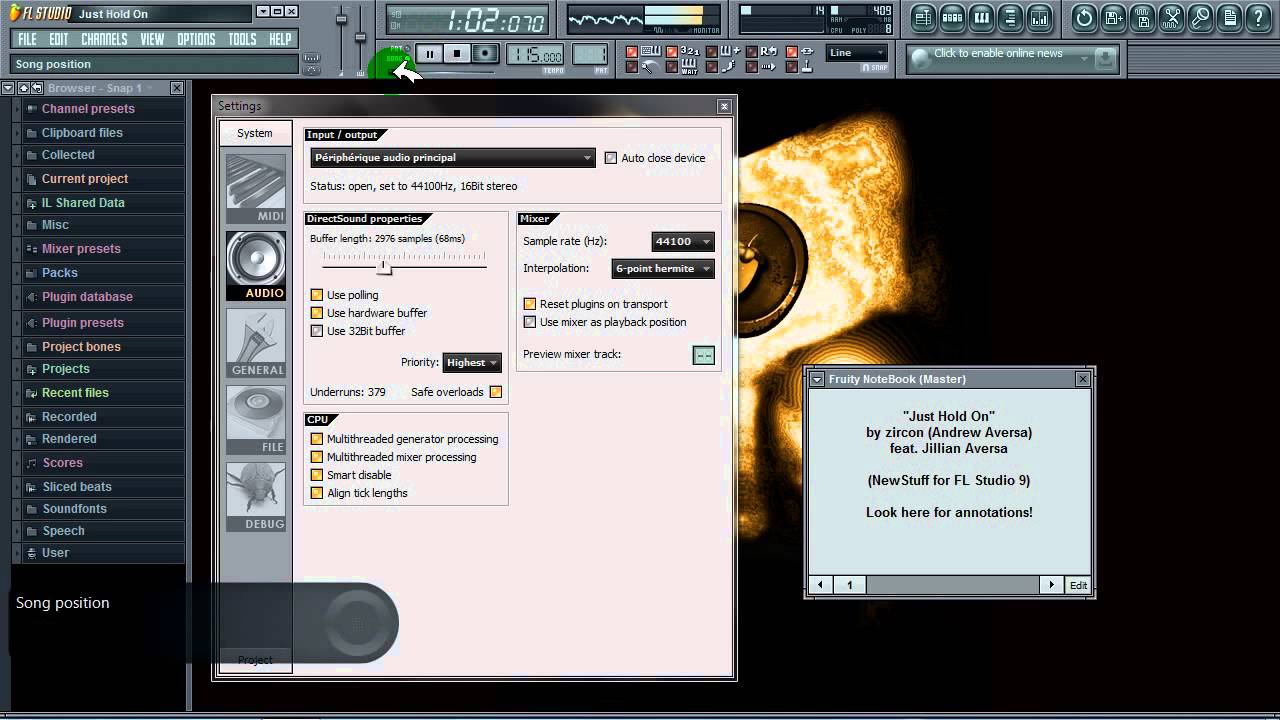 FL Studio &laquo; speed learning series &raquo; 2 0  Ajuster le buffer