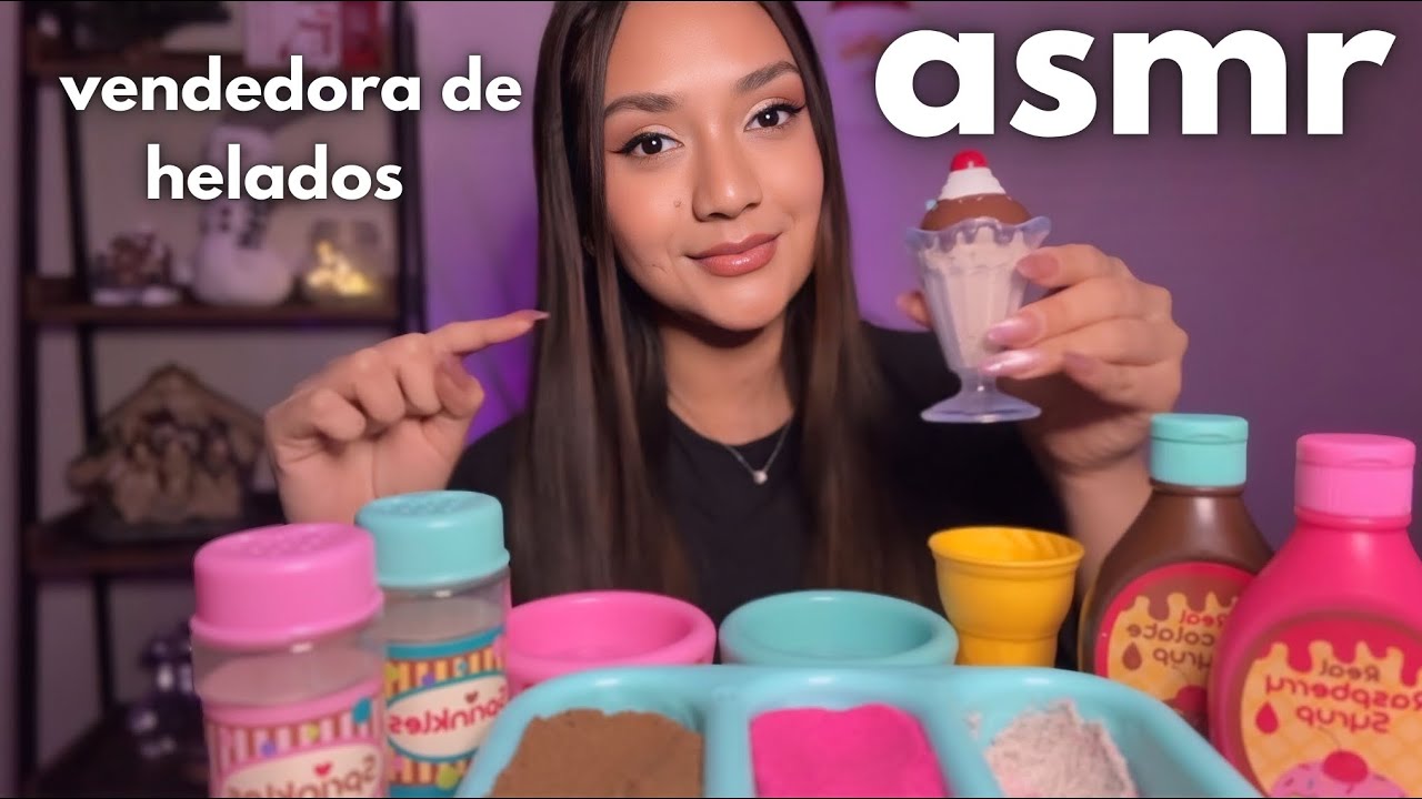 ASMR VENDEDORA DE HELADOS / TIENDA DE HELADOS REALISTA (roleplay en español) 