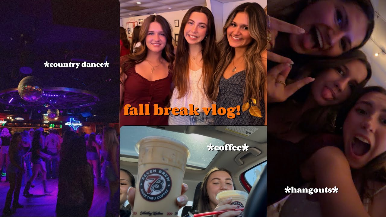 FALL BREAK VLOG: long weekend, school, shopping, hangouts, country dance!🧡