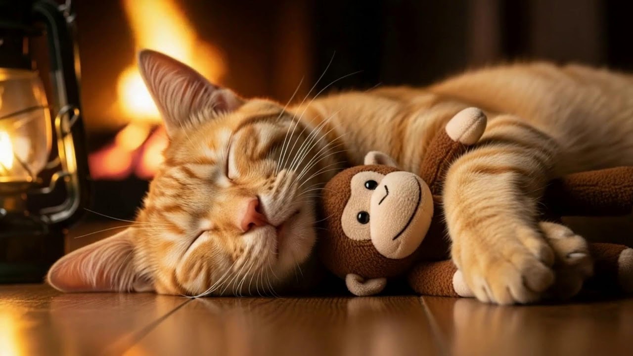 Relaxing 432Hz Cat Music 🐾 | Anxiety Relief Deep Sleep Sounds And Peaceful Cozy Night Ambience