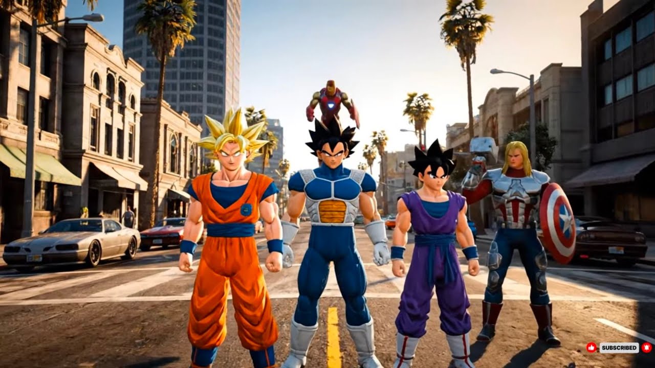 Dragon Ball vs Avengers | Epic GTA Style 3D Animation Fight