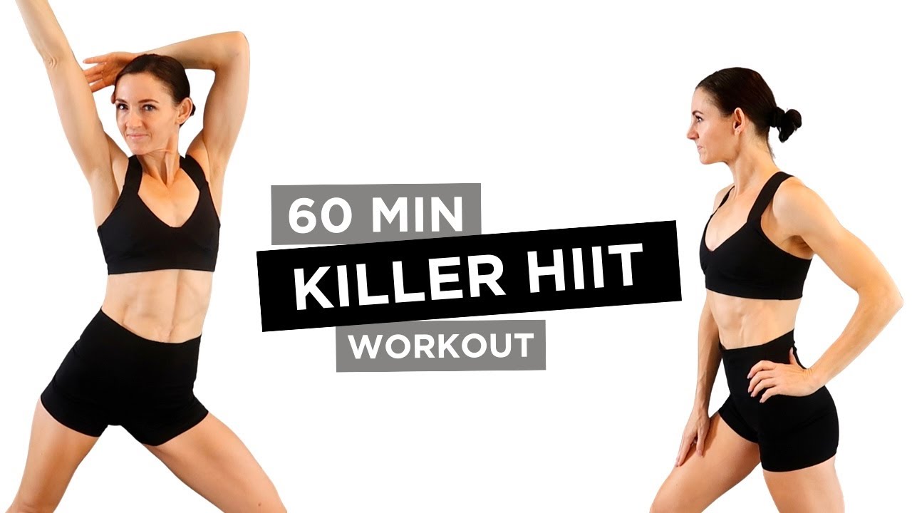 60 MIN INTENSE HIIT WORKOUT (Advanced) No Equipment, No Repeats, No Talking Home Workout