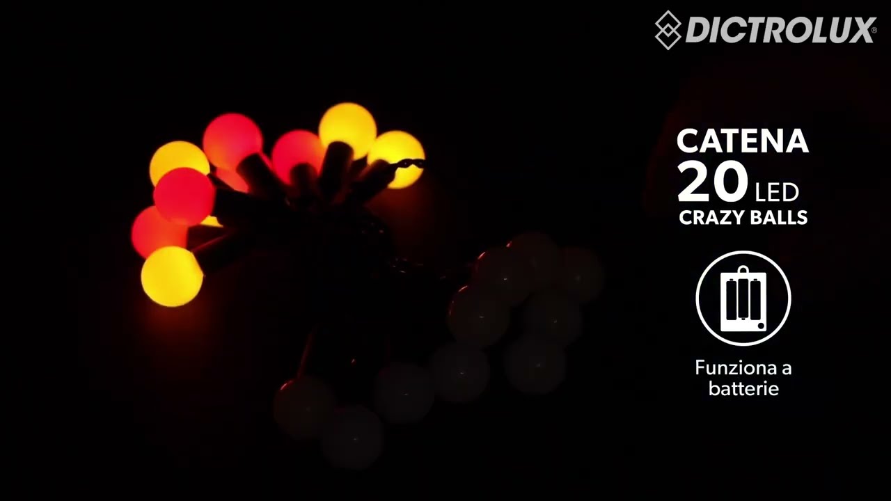 Catena 20 Led Multicolor a batterie