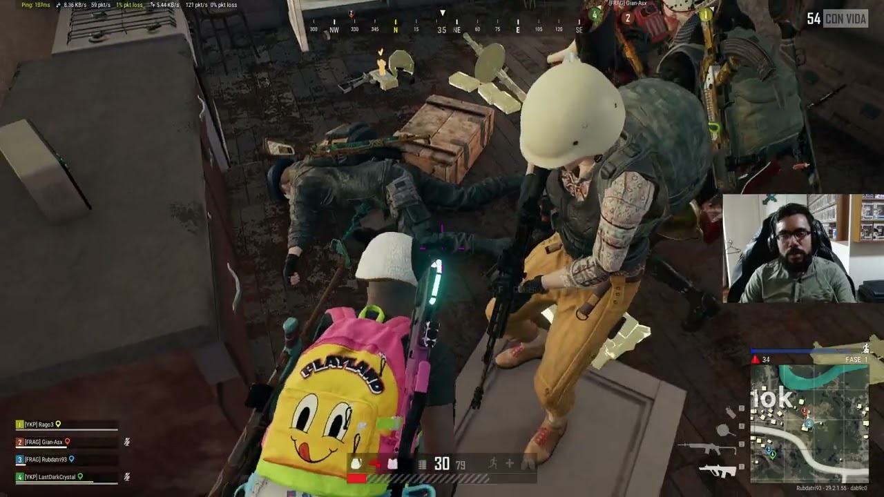Pollo en PUBG con los compas FRAG #07: TODA LA PARTIDA MUERTO