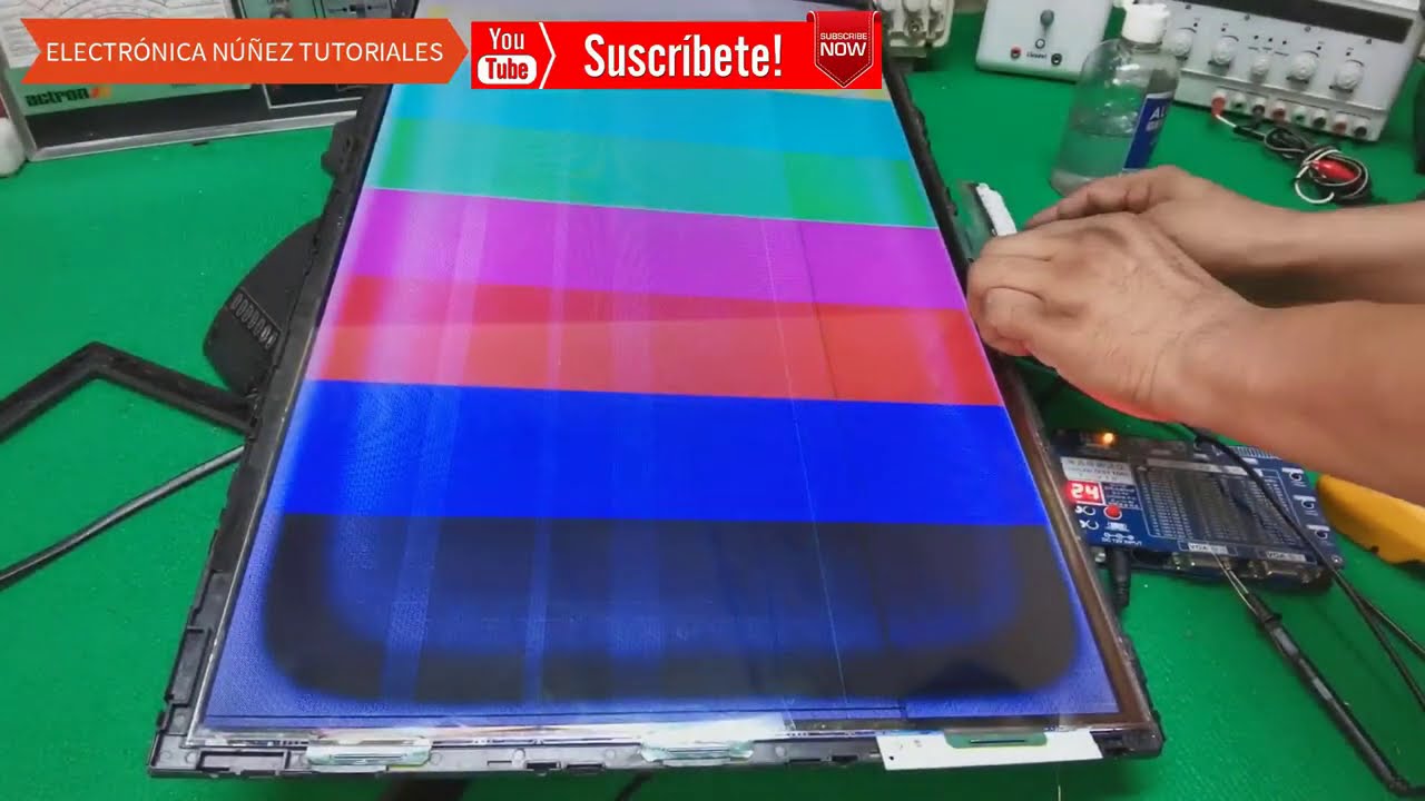 👉 Pantalla con rayas, y franjas de colores falla común en pantallas LED,😱 SOLUCIÓN ELECTRÓNICA NUÑEZ