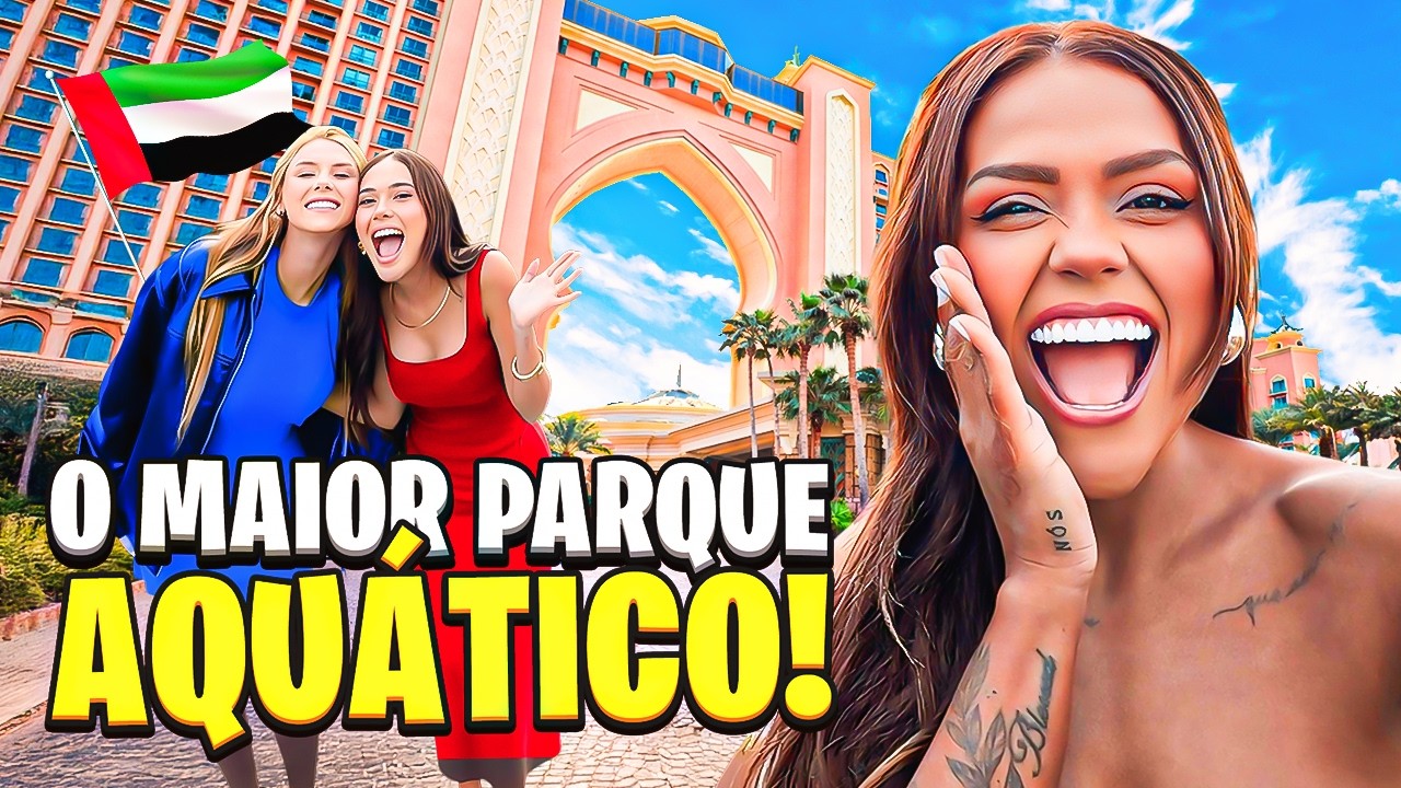 FOMOS NO MAIOR PARQUE AQUÁTICO DO MUNDO E VIMOS UM AQUÁRIO DE TUBARÕES!