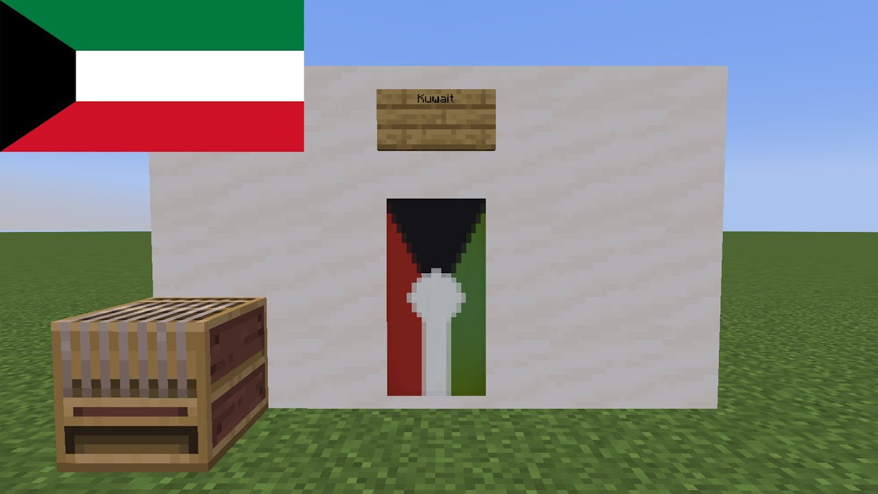 How to Make Kuwait's Flag in Minecraft